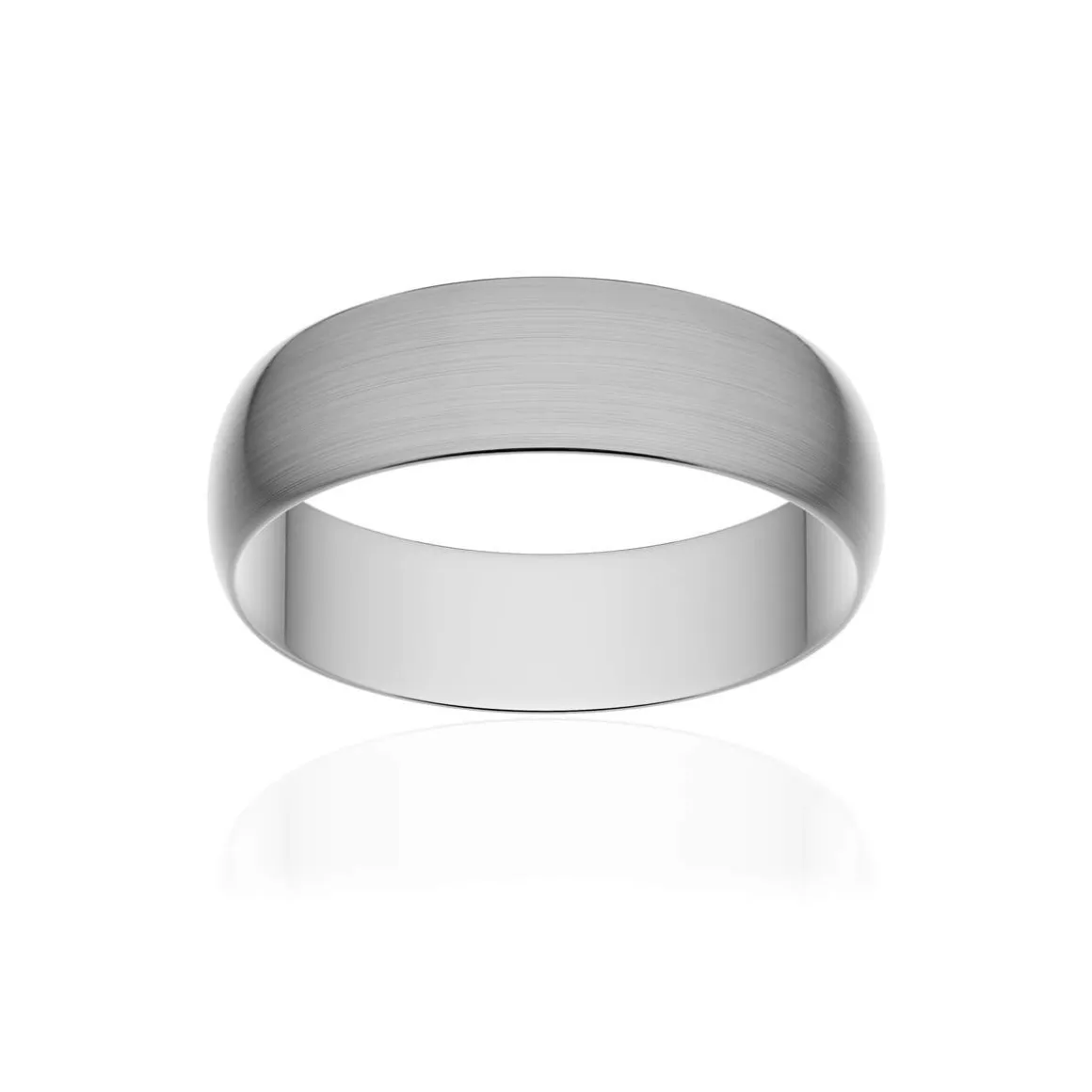 Alliance classique ruban platine 950 brossé 5,5 mm