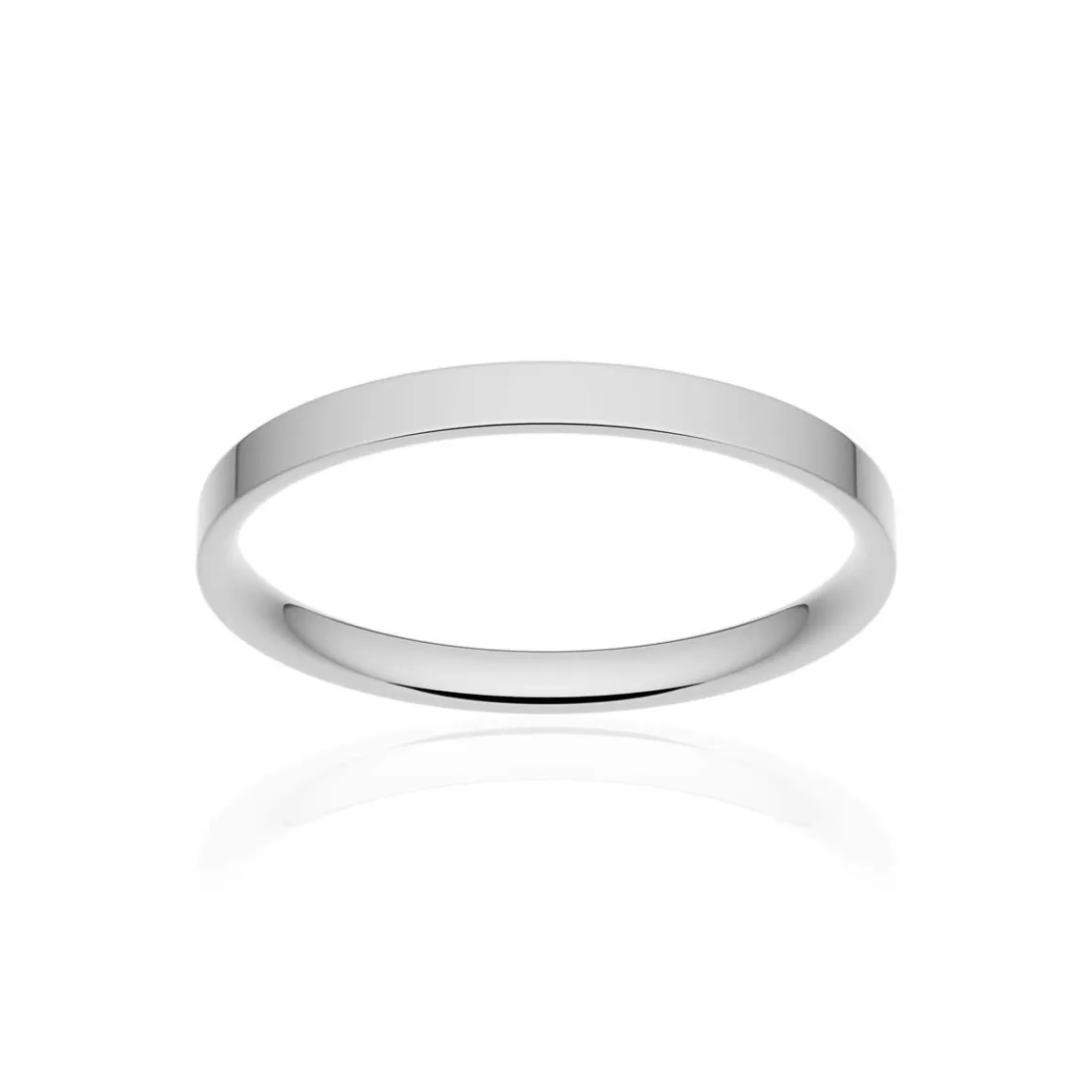 Alliance classique ruban plat confort platine 950 poli 2 mm