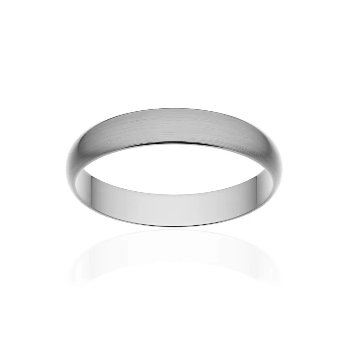 Alliance classique ruban platine 950 brossé 3,5 mm