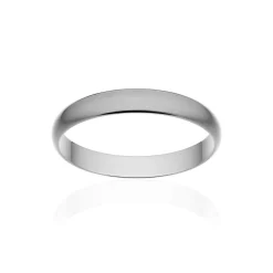 Alliance classique ruban platine 950 brossé 3 mm