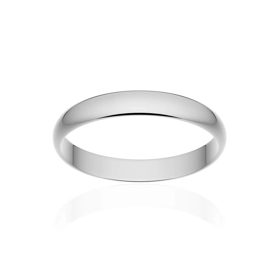 Alliance classique ruban platine 950 poli 3 mm