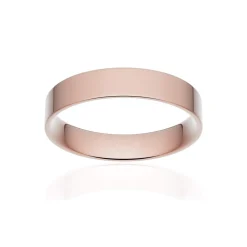 Alliance classique ruban plat confort or 750 rose poli 4 mm