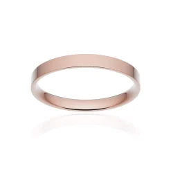 Alliance classique ruban plat confort or 750 rose poli 2,5 mm