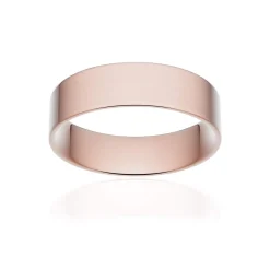 Alliance classique ruban plat confort or 750 rose brossé 5,5 mm