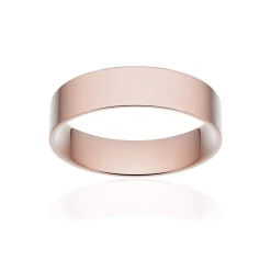 Alliance classique ruban plat confort or 750 rose brossé 5 mm