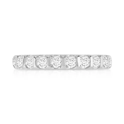 Alliance demi-tour or 750 blanc diamant HSI