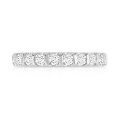 Alliance demi-tour or 750 blanc diamant