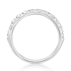 Alliance demi-tour or 750 blanc diamant