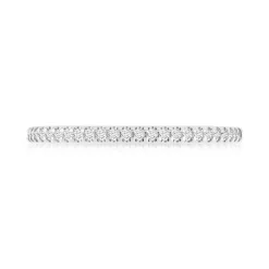 Alliance demi-tour or 750 blanc diamant H/SI