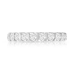 Alliance demi-tour or 750 blanc diamant HSI
