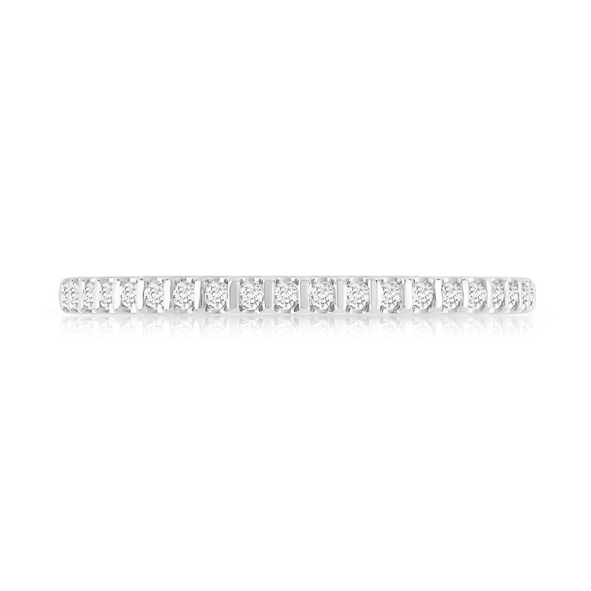 Alliance demi-tour or 750 blanc diamant HSI