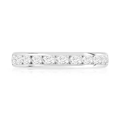 Alliance demi-tour or 750 blanc diamant