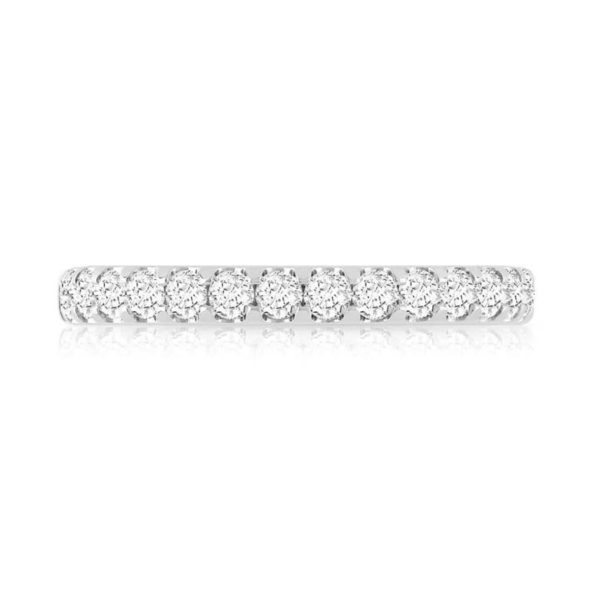 Alliance demi-tour or 750 blanc diamant