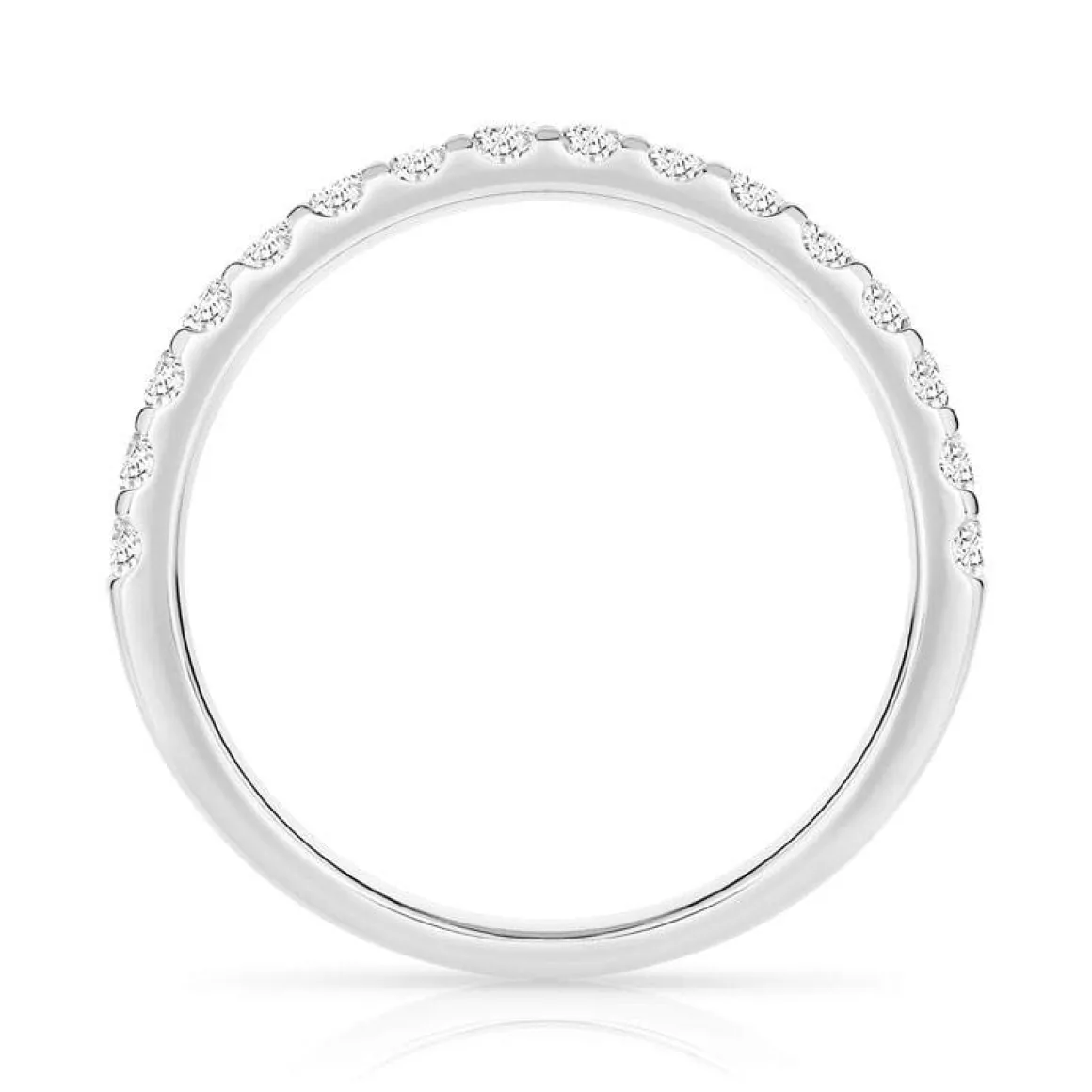 Alliance demi-tour or 750 blanc diamant