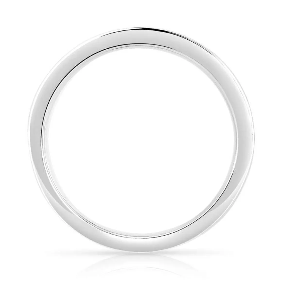 Alliance demi-tour or 750 blanc diamant