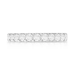Alliance demi-tour or 750 blanc diamant H/SI