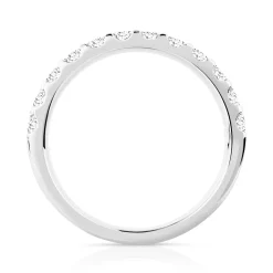 Alliance demi-tour or 750 blanc diamant H/SI