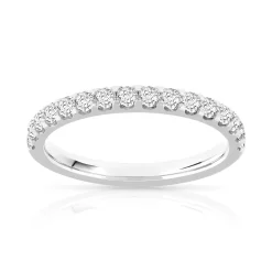 Alliance demi-tour or 750 blanc diamant H/SI