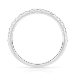 Alliance demi-tour or 750 blanc diamant H/SI