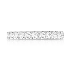 Alliance demi-tour or 750 blanc diamant