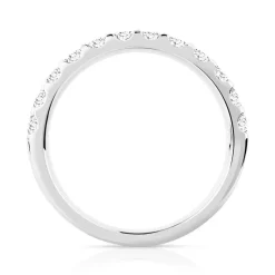 Alliance demi-tour or 750 blanc diamant
