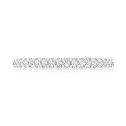 Alliance demi-tour or 750 blanc diamants synthétiques 0.25 carat