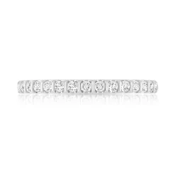 Alliance demi-tour or 750 blanc diamant HSI