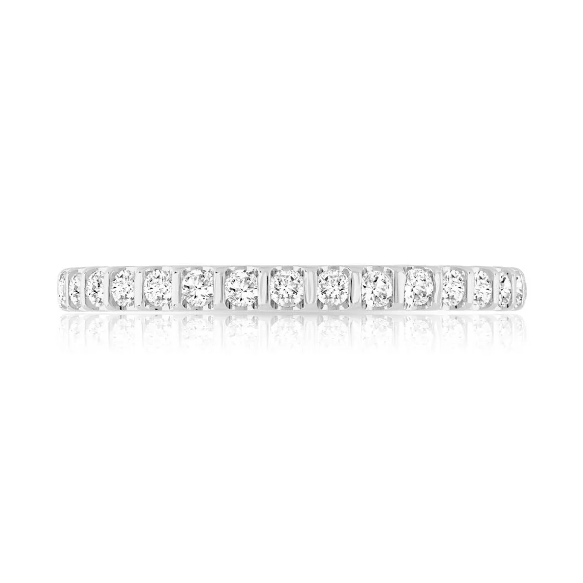 Alliance demi-tour or 750 blanc diamant HSI