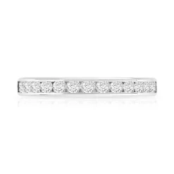 Alliance demi-tour or 750 blanc diamant HSI