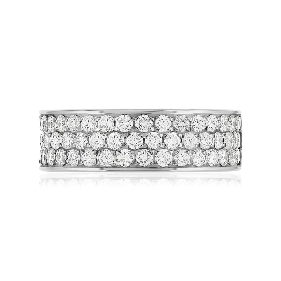 Alliance demi-tour or 750 blanc diamant
