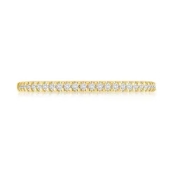 Alliance demi-tour or 750 jaune diamant H/SI