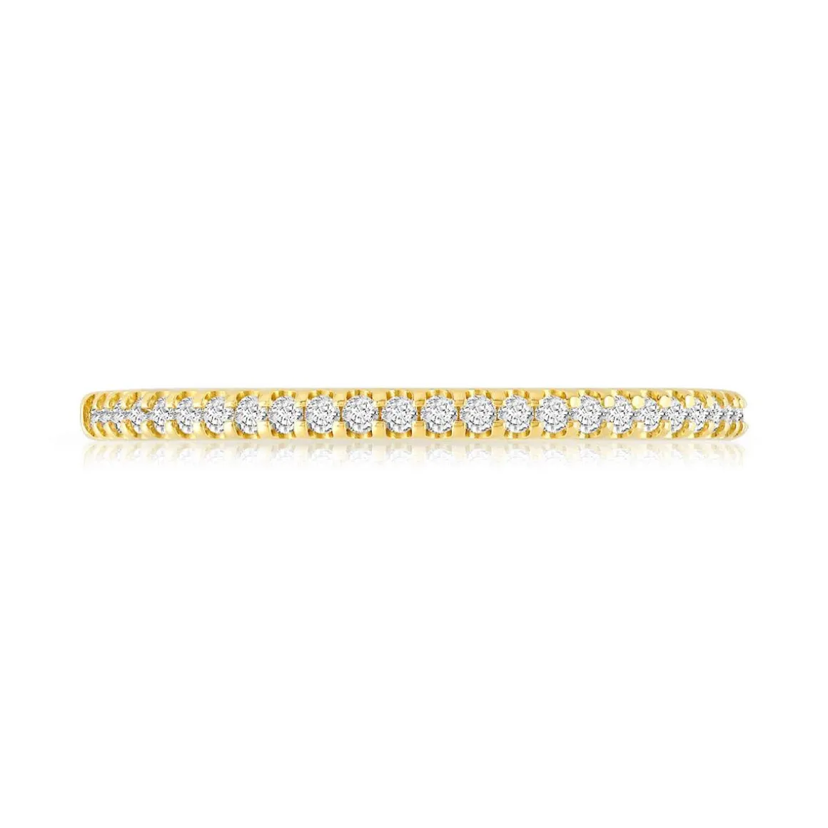 Alliance demi-tour or 750 jaune diamant H/SI
