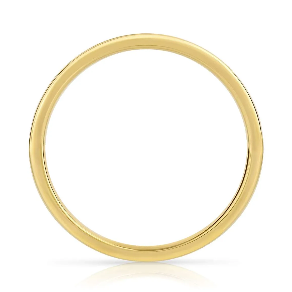 Alliance demi-tour or 750 jaune diamants synthétiques 0.25 ct.