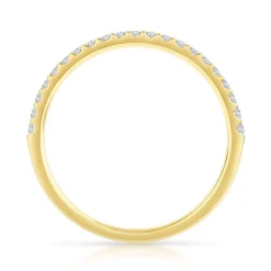 Alliance demi-tour or 750 jaune diamant