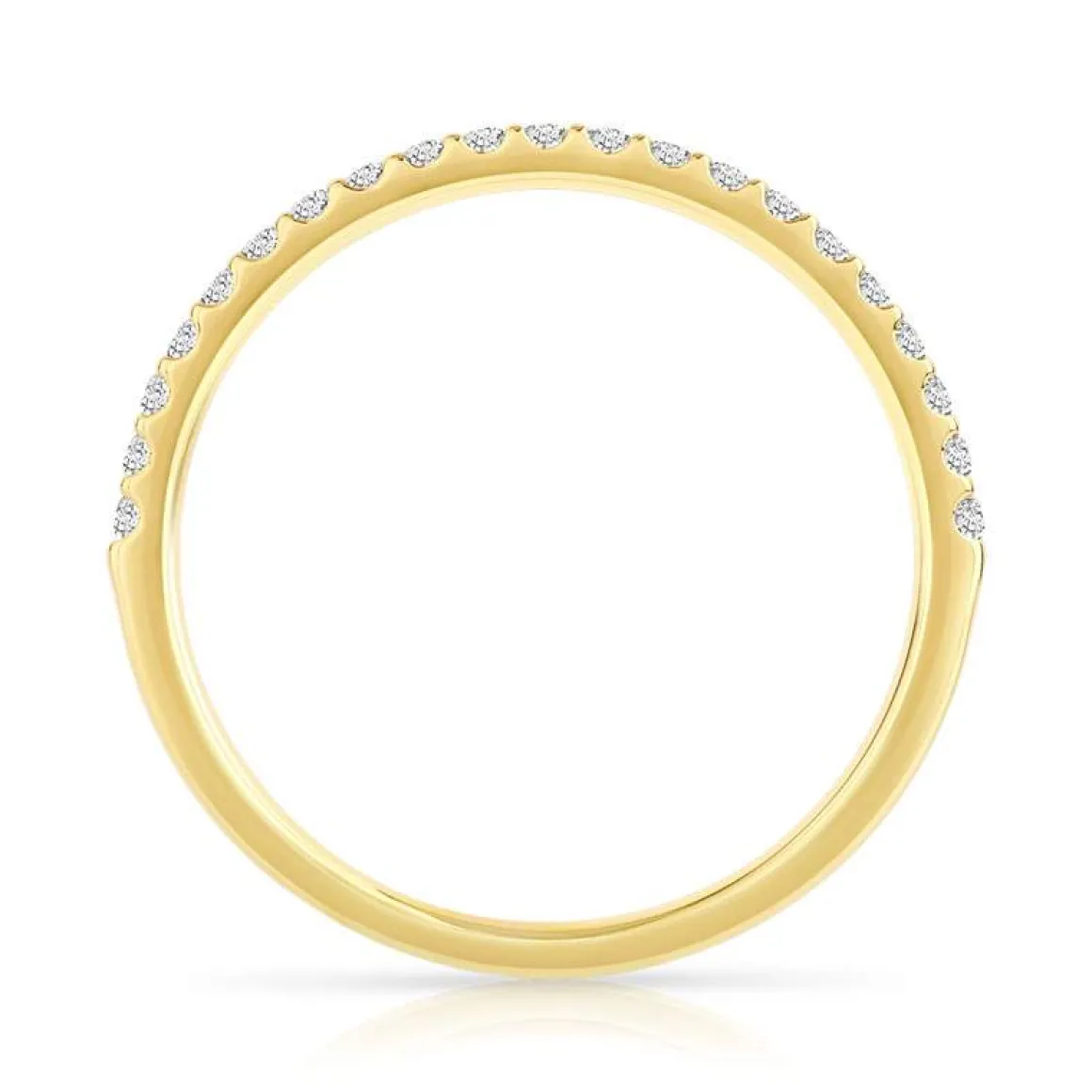 Alliance demi-tour or 750 jaune diamant