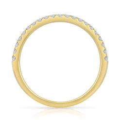 Alliance demi-tour or 750 jaune diamants synthétiques 0.25 carat