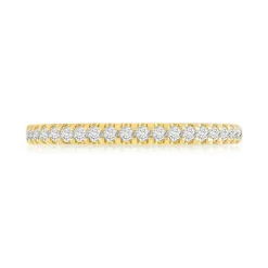 Alliance demi-tour or 750 jaune diamant H/SI