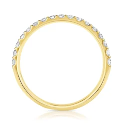 Alliance demi-tour or 750 jaune diamant H/SI