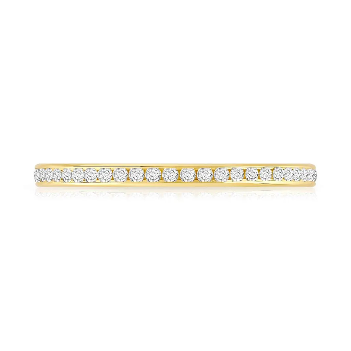 Alliance demi-tour or 750 jaune diamant H/SI