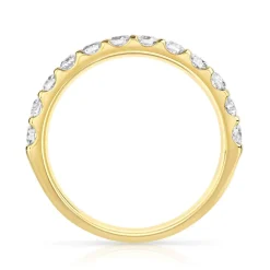 Alliance demi-tour or 750 jaune diamant H/SI