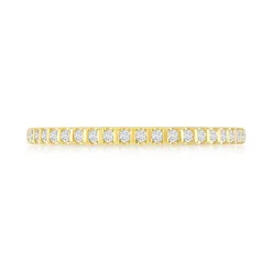Alliance demi-tour or 750 jaune diamant H/SI