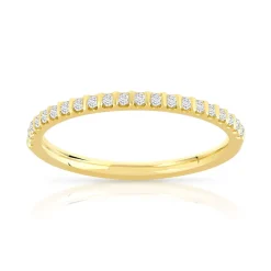 Alliance demi-tour or 750 jaune diamant H/SI