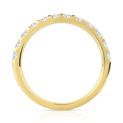 Alliance demi-tour or 750 jaune diamant H/SI