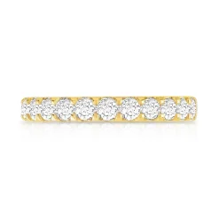 Alliance demi-tour or 750 jaune diamant H/SI