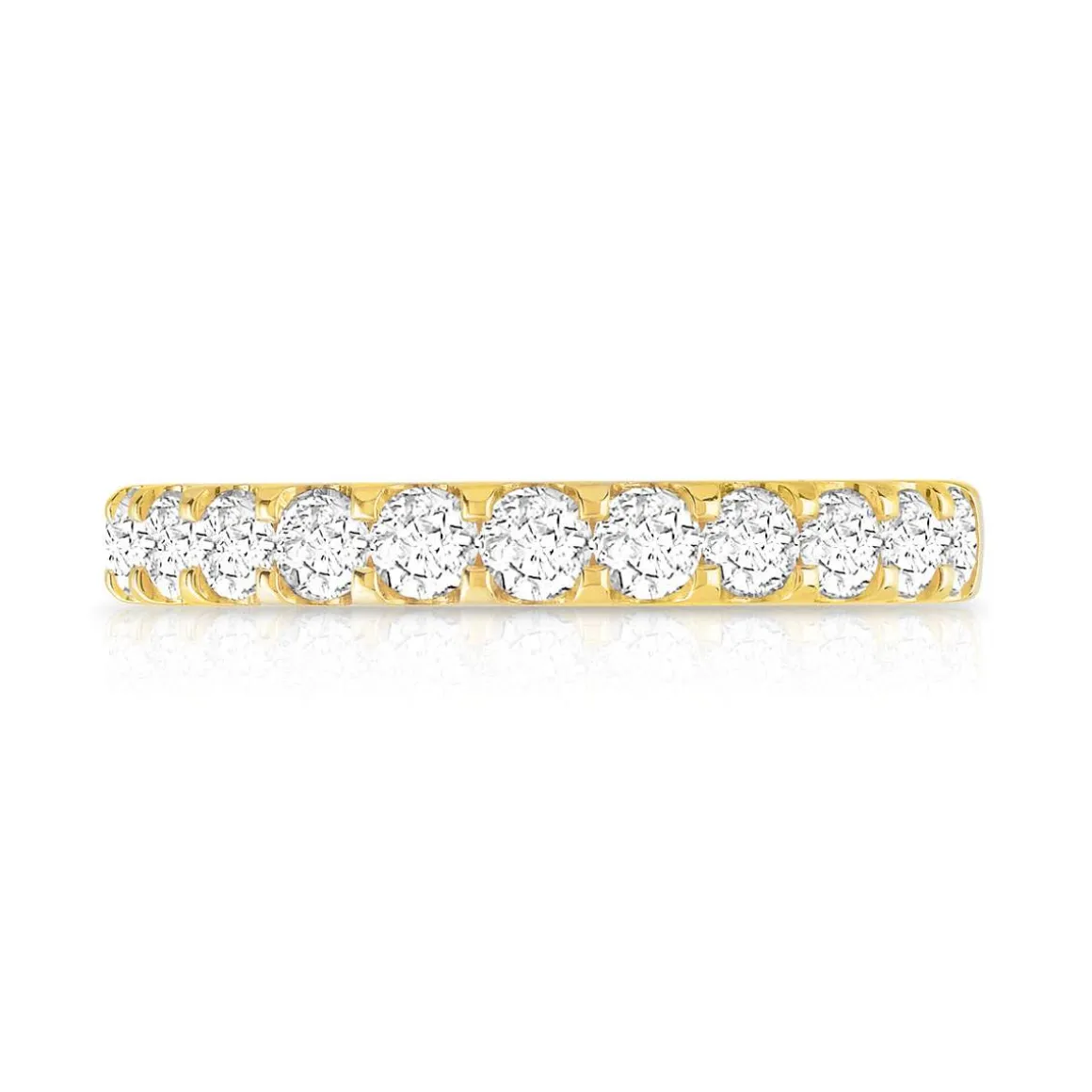 Alliance demi-tour or 750 jaune diamant H/SI