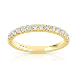 Alliance demi-tour or 750 jaune diamant H/SI