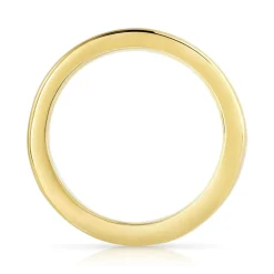 Alliance demi-tour or 750 jaune diamants synthétiques 1 ct.