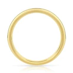 Alliance demi-tour or 750 jaune diamants synthétiques 0.50 ct.