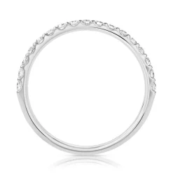 Alliance or 750 blanc demi-tour diamants