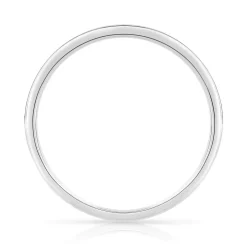Alliance or 750 blanc demi-tour diamants synthétiques 0,15 carat